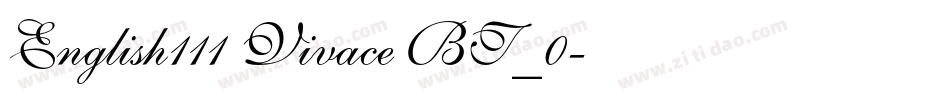 English111 Vivace BT_0字体转换